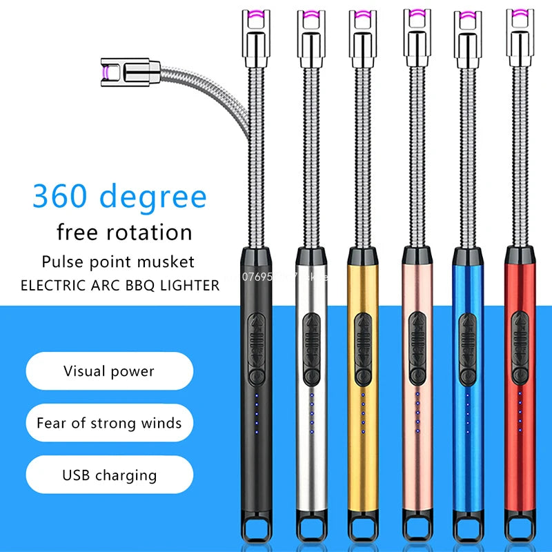 Arc Chargeable Kitchen Lighter – USB Type-C Rechargeable Flexible Electric BBQ & Gas Stove Lighter