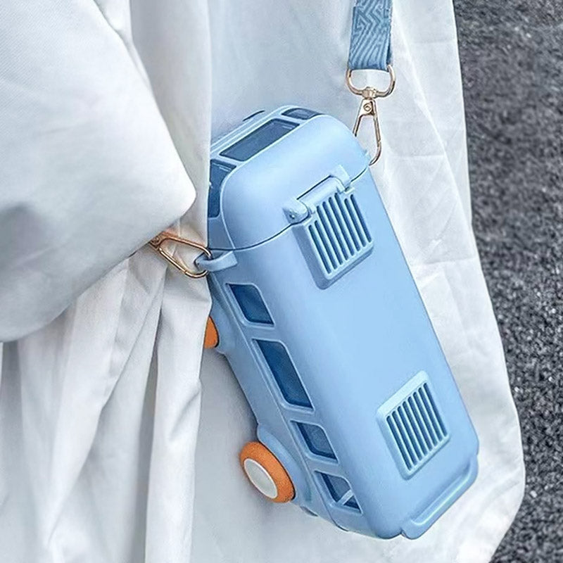 Cute Bus-Shaped Kids Water Bottle – Leak-Proof