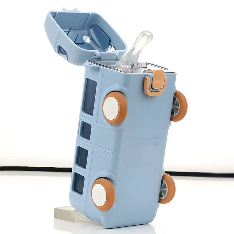 Cute Bus-Shaped Kids Water Bottle – Leak-Proof