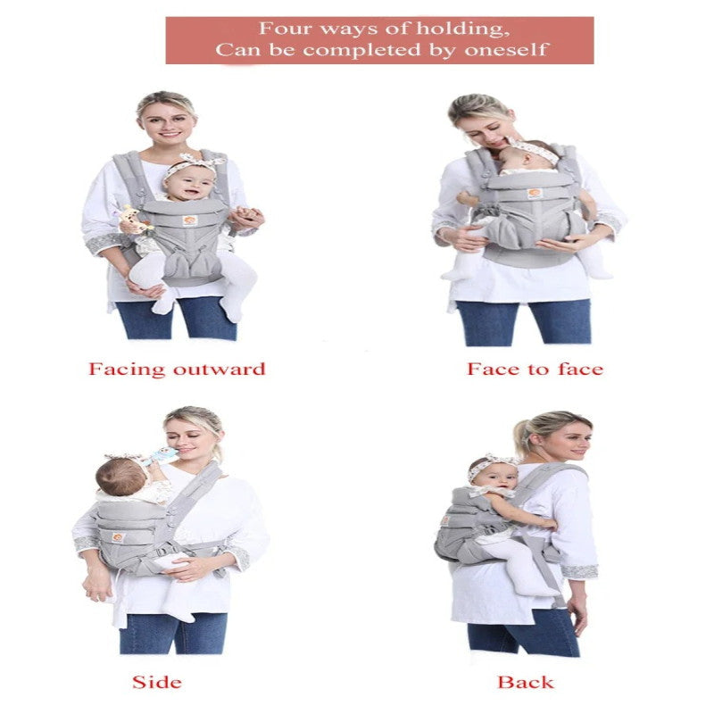 All-in-One Adjustable Baby Carrier – Breathable Ergonomic Newborn to Toddler Support (0–48 Months)