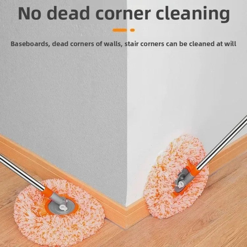 Sunflower Mop – Orange Microfiber Cleaning Mop with Easy Grip Handle