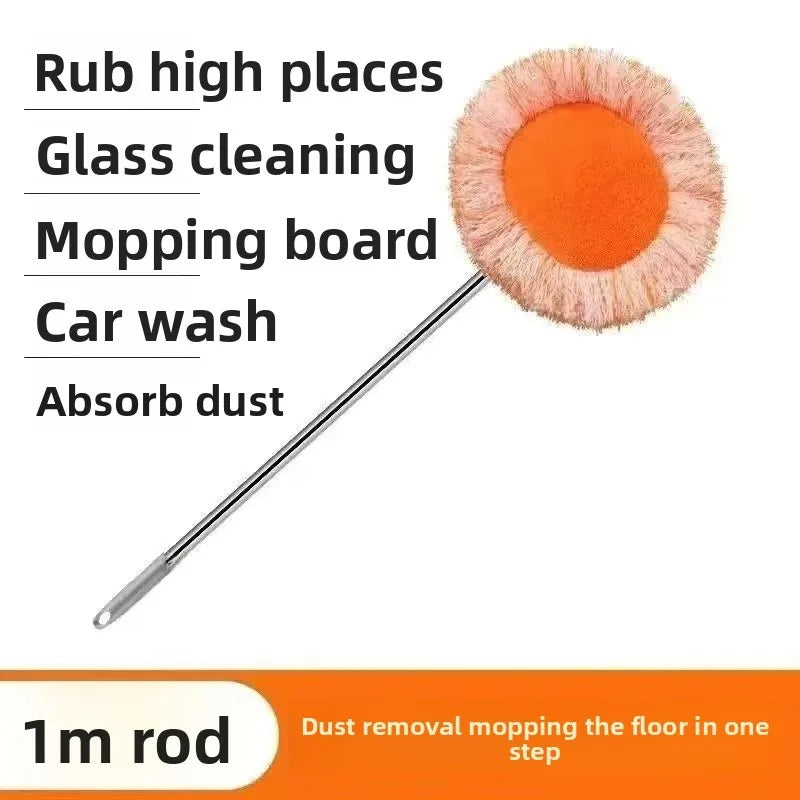 Sunflower Mop – Orange Microfiber Cleaning Mop with Easy Grip Handle