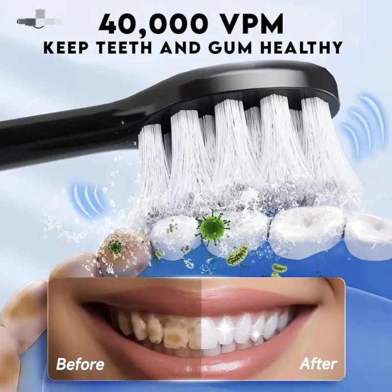 Ultrasonic Sonic Electric Toothbrush – USB Rechargeable, Waterproof & Teeth Whitening