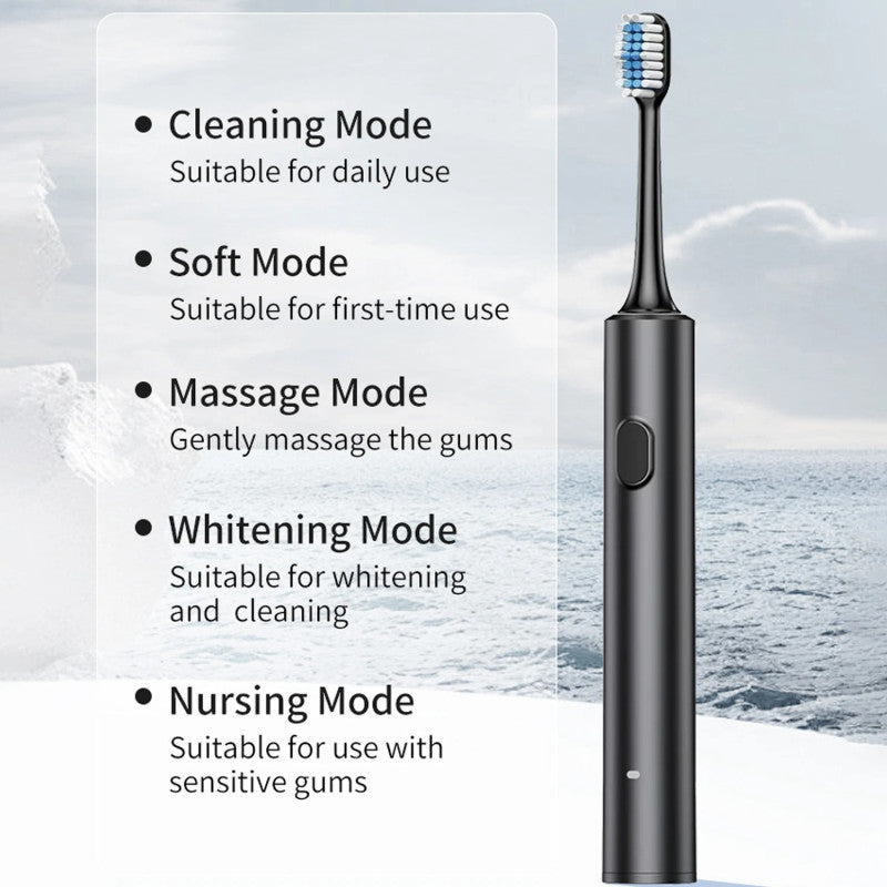 Ultrasonic Sonic Electric Toothbrush – USB Rechargeable, Waterproof & Teeth Whitening