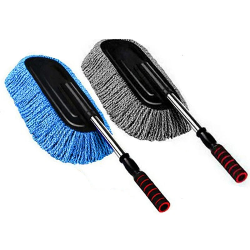 Microfiber Car Wash Brush with Telescopic Handle – Large Dust & Cleaning Mop Tool