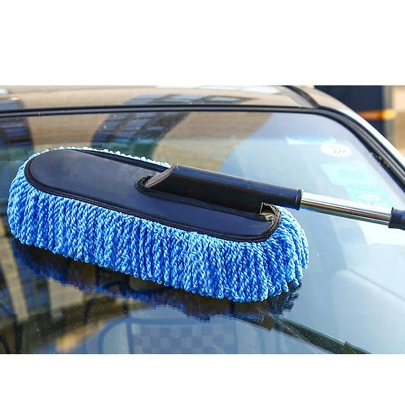 Microfiber Car Wash Brush with Telescopic Handle – Large Dust & Cleaning Mop Tool