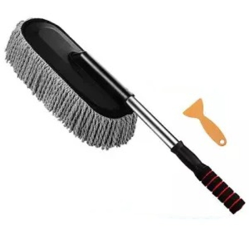 Microfiber Car Wash Brush with Telescopic Handle – Large Dust & Cleaning Mop Tool
