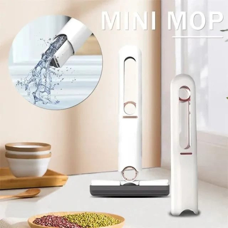 Portable Mini Mop – Self-Squeeze Compact Cleaning Tool