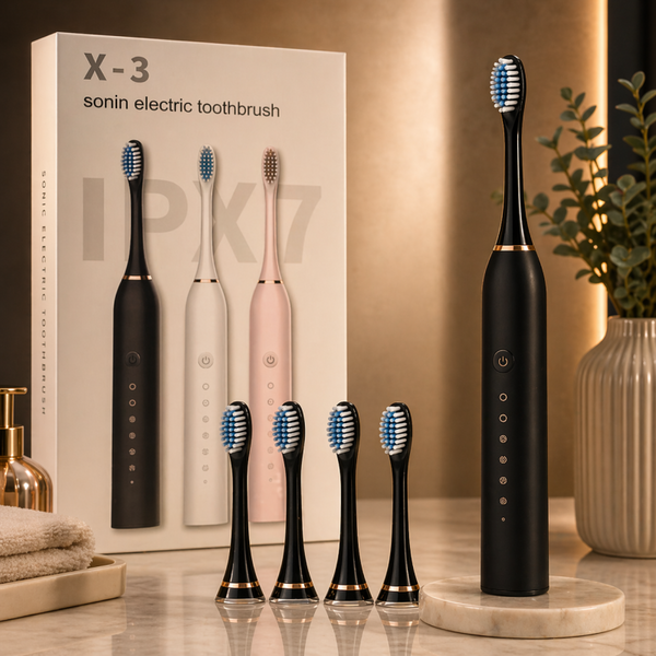Ultrasonic Sonic Electric Toothbrush – USB Rechargeable, Waterproof & Teeth Whitening