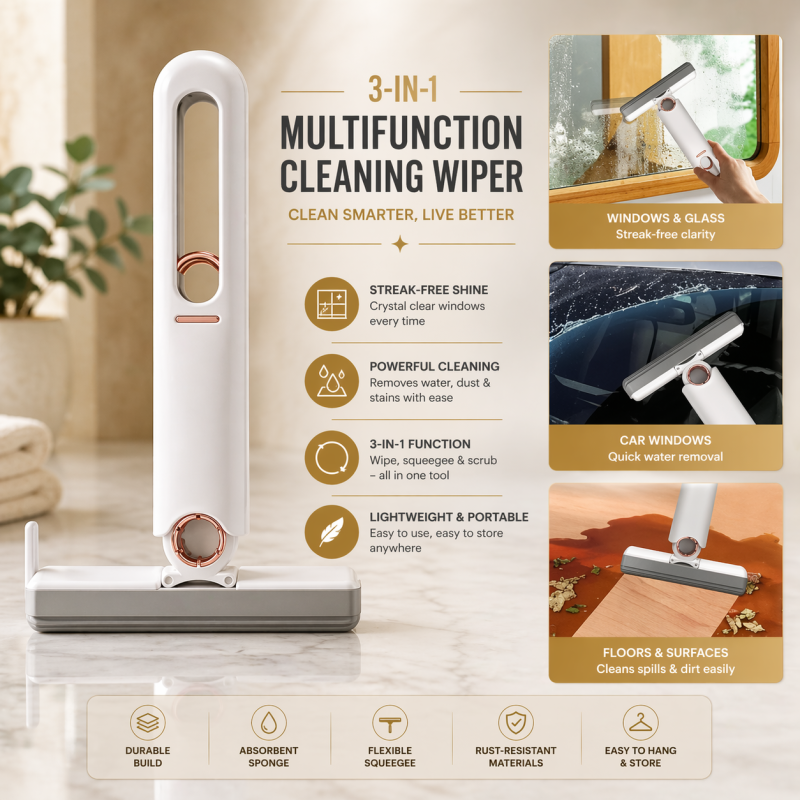 Portable Mini Mop – Self-Squeeze Compact Cleaning Tool