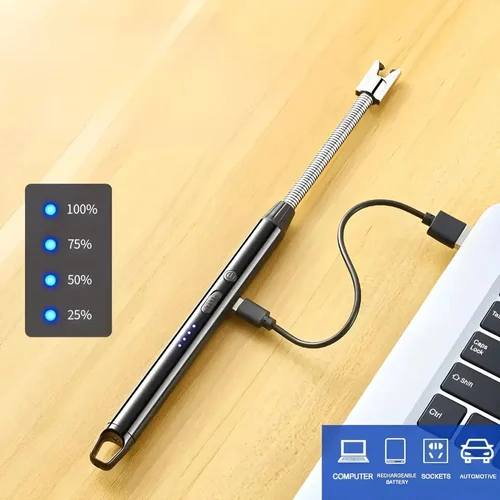 Arc Chargeable Kitchen Lighter – USB Type-C Rechargeable Flexible Electric BBQ & Gas Stove Lighter