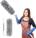 Microfiber Duster with Extension Pole – Adjustable Long Reach Cleaning Tool