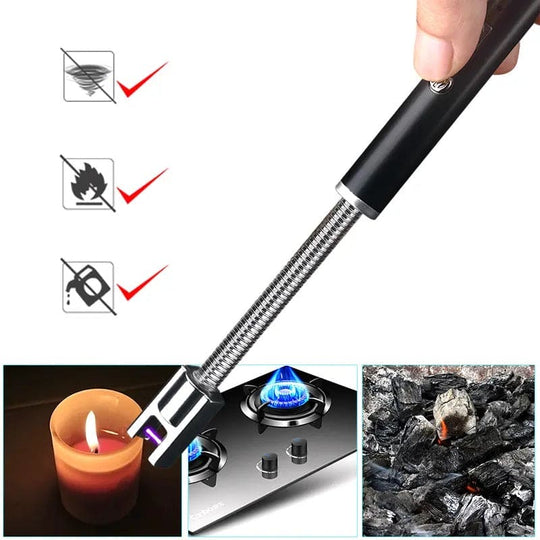 Arc Chargeable Kitchen Lighter – USB Type-C Rechargeable Flexible Electric BBQ & Gas Stove Lighter