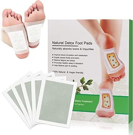 Kinoki Cleansing Detox Foot Pads (10 Pcs) – Original Organic Herbal Foot Patch with Free Shipping