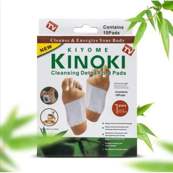 Kinoki Cleansing Detox Foot Pads (10 Pcs) – Original Organic Herbal Foot Patch with Free Shipping