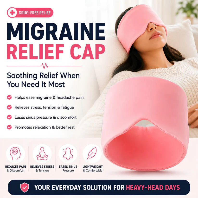 Cooling Migraine Relief Cap – Reusable Hot & Cold Therapy Headache Relief Compression Cap