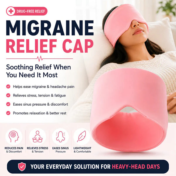 Cooling Migraine Relief Cap – Reusable Hot & Cold Therapy Headache Relief Compression Cap